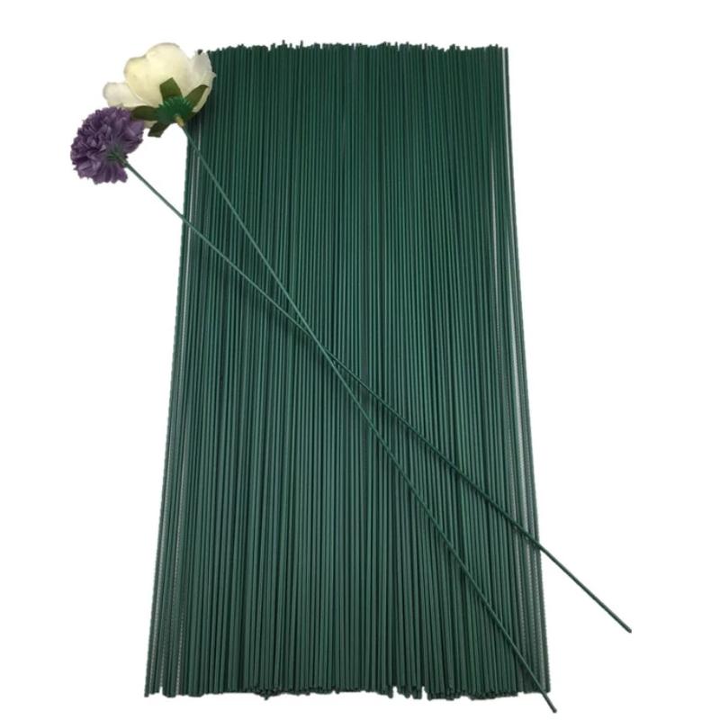 Que Kẽm Bọc Nhựa Xanh, Kẽm Cành Cỡ ~30 cm ~40cm Làm Thân Hoa Giả Hoa Giấy Nhún Hoa Sáp Diy