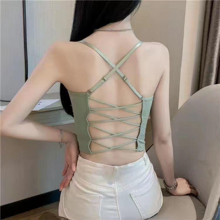 Product Introduction of Áo Vest Lớp Cơ Sở Áo Yếm, Áo Ống, Áo Lót, Áo Sơ Mi Lớp Cơ Sở Dụng Cụ, Dễ Phối Đồ Có Thể Mặc Ngoài Trời, Cô Gái Nóng Bỏng Gợi Cảm, Màu Trơn Có Thể Mặc Bên Trong, Bao Gồm Áo Yếm, Số Lượng Áo 16
