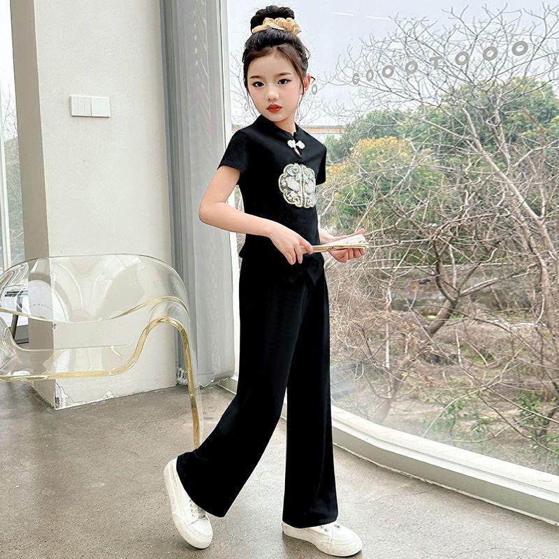 Product Introduction of Quần Áo Trẻ Em, Thoải Mái, Bộ Đồ Mùa Hè Cho Bé Gái, Hàng Mới Về 2024, Dành Cho Trẻ Em Trung Và Lớn, Phong Cách Trung Quốc, Bộ Đồ Hai Mảnh ngắn Tay, Thời Trang, Thích Hợp Cho Mùa Hè 28