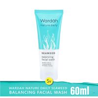 Gambar Wardah Nature Daily Seaweed Balancing Facial Wash 60ml - Pembersih Wajah Semua Jenis Kulit dari Shavin Store Kota Surabaya 1 Tokopedia