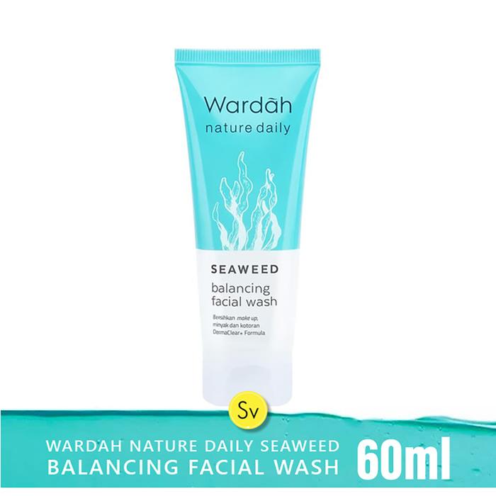Gambar Wardah Nature Daily Seaweed Balancing Facial Wash 60ml - Pembersih Wajah Semua Jenis Kulit dari Shavin Store Kota Surabaya Tokopedia