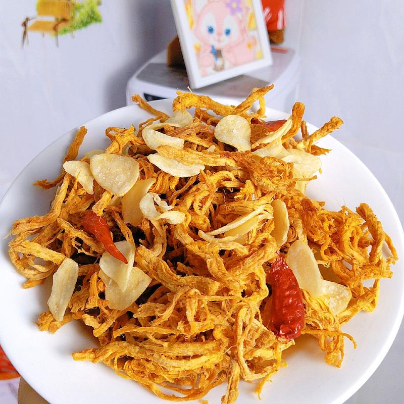 Khô Heo Cháy Tỏi 400g/hộp sản phẩm nhà làm từ thịt heo tươi đậm vị