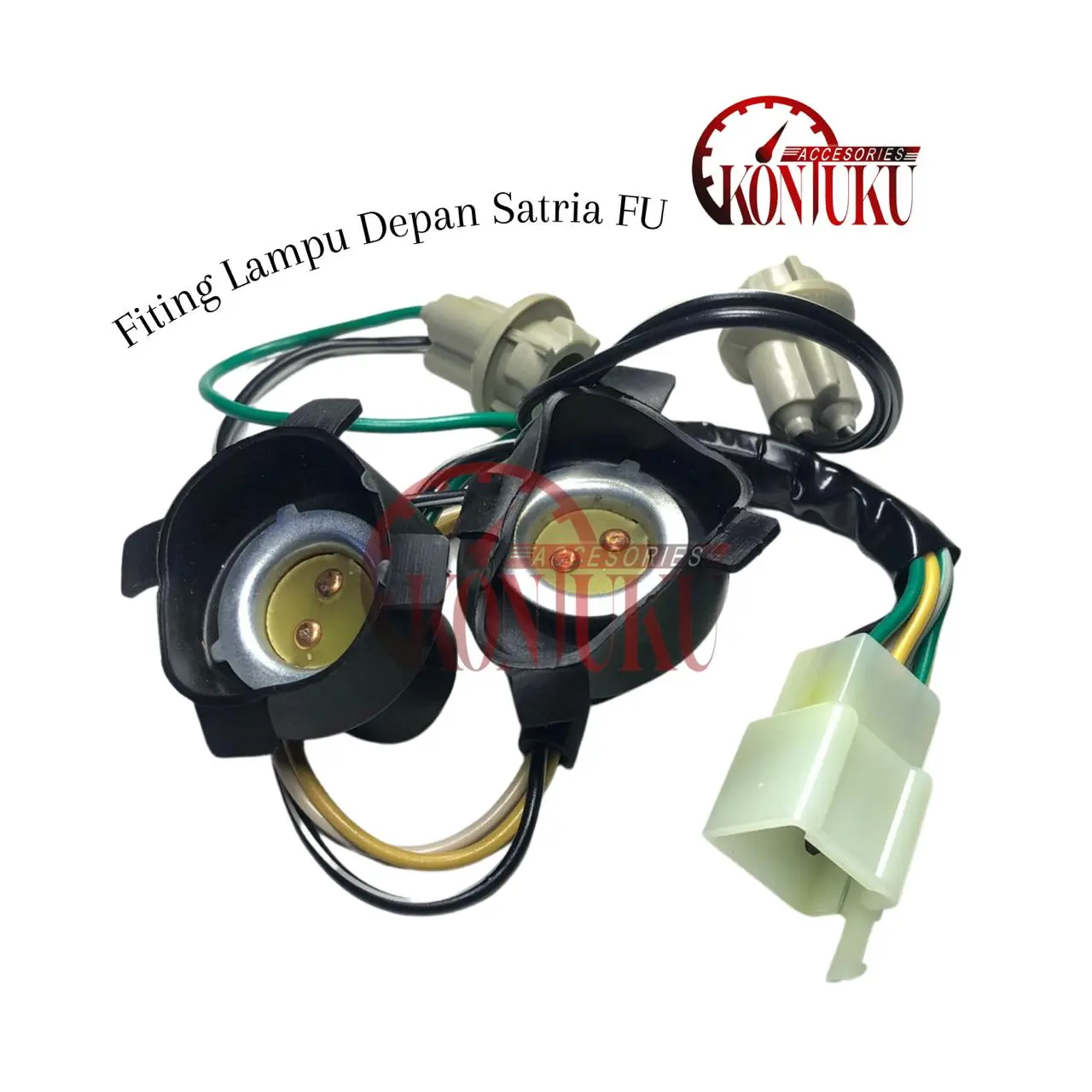 [PAKET PROMO] Fiting Lampu Depan Satria FU 150 dengan Soket Lampu depan satria fu Set + Soket Lampu Seint SEN - Motorcycle