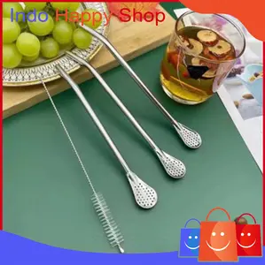 Sedotan Sendok Saringan Stainless Steel Food Grade 563