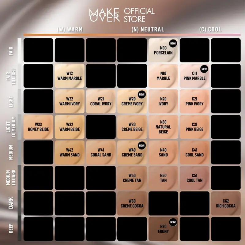 MAKE OVER Powerstay 24H Matte Powder Foundation -  Bedak padat BEST SELLER high coverage flawless ringan make up tahan lama 24 jam non-comedogenic Wajah Kering 3