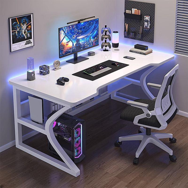  Bàn Gaming ANA Máy Tính Chân Chữ K Cong Có Kệ Để Sách Bên Dưới Khung Chân Sắt Hộp 40x20cm Có 2 Lỗ Đi Dây Điện Tiện Lợi-GKC 