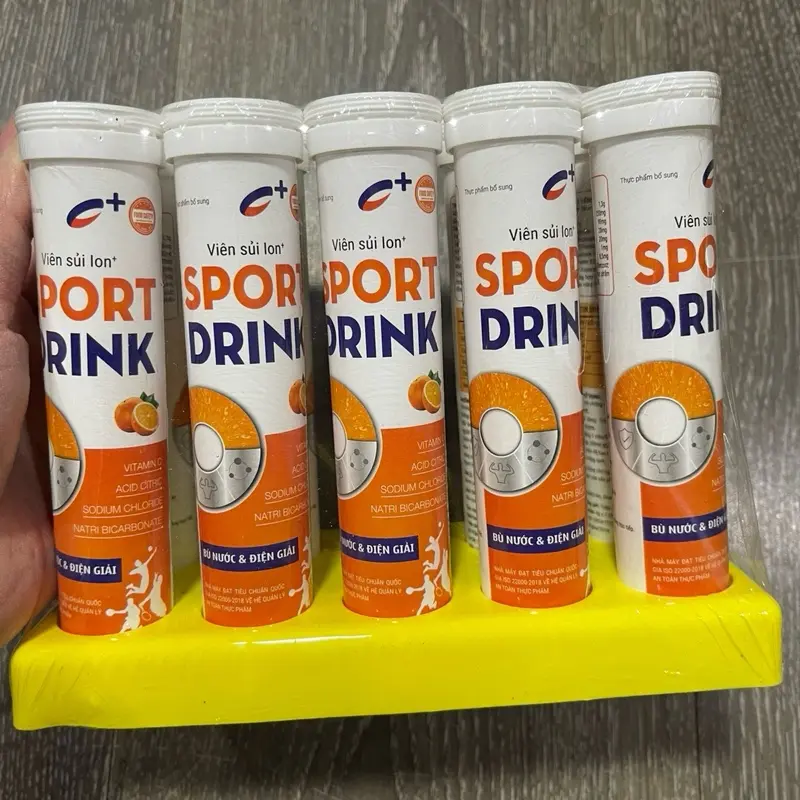 Viên sủi sport drink 4 vị cam, bù khoáng và điện giải dành cho người tập thể thao