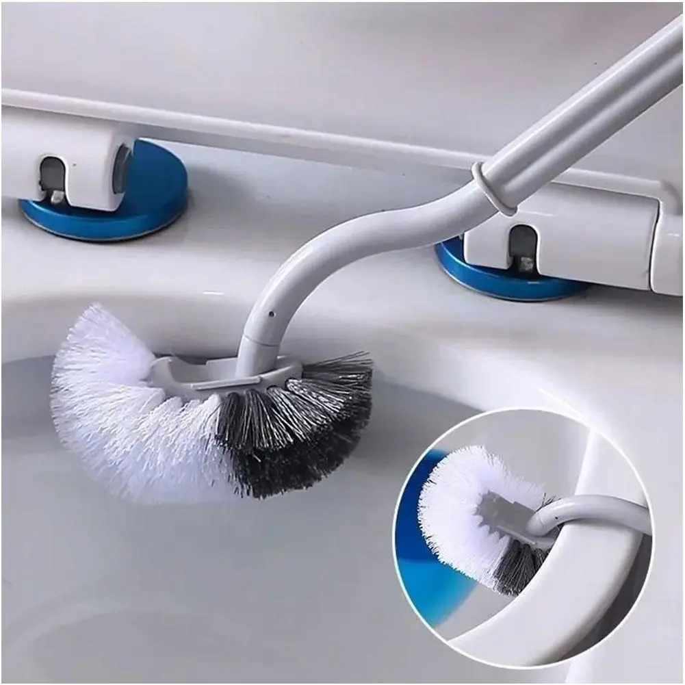 Toilet Brush Cleaning Efficient Toilet Bowl Cleaner Silicone Brush Bathroom B1H7 T0R3