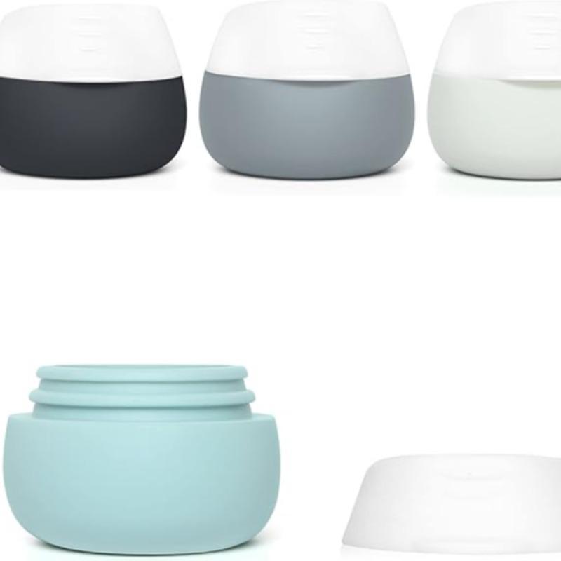 Product Introduction of Silicone Travel Jar, 4 Counts/set Mini Leak Proof Travel Container with Lid, Portable Storage Jar for Toiletries, Face, Body, Hand Cream 3