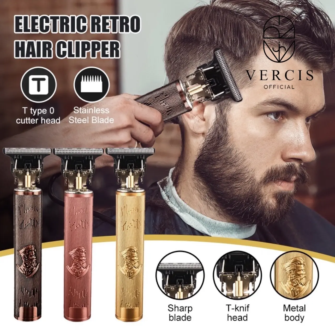 alat cukur rambut eletrik hair clipper trimmer profesional alat cukur barbershop alat cukur kumis alat cukur jenggot mesin cukur rambut Elektrik
