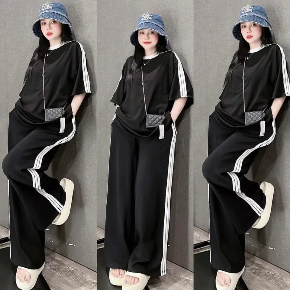 SET BỘ QUẦN XUÔNG THUN GÂN TĂM TRƠN KHÔNG HỌA TIẾT CHẤT CO GIÃN CÓ TÚI Áo Nữ Nhung Women Top Đen