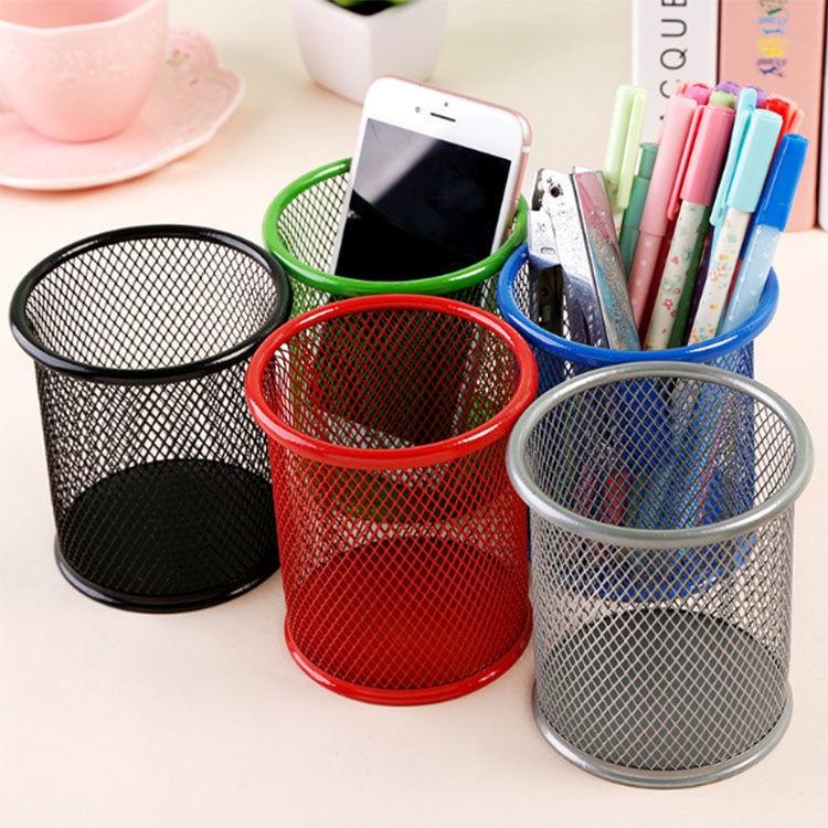 Hộp đựng bút giỏ đựng bút để bàn giỏ đựng đồ văn phòng lưới sắt cao cấp