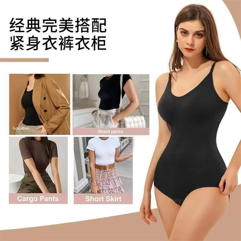Áo Liền Quần Thể Hình, Không Đường May, Mỏng, Có Dây Đeo Vai, Đồ Lót Dễ Phối Đồ Bó Sát Cơ Thể, Kiểm Soát Bụng, độn mông, Áo Jumpsuit Quần Ôm Sát Hình Women Nữ 2