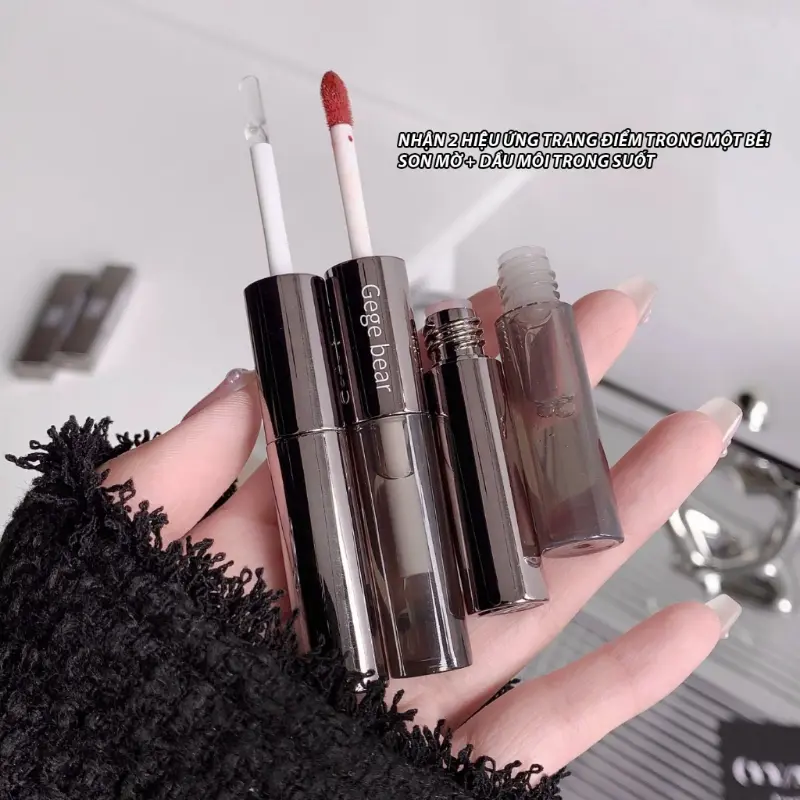 Son môi 2 đầu GEGEBEAR lì và bóng, kết hợp siêu đẹp S-GG-2D 5