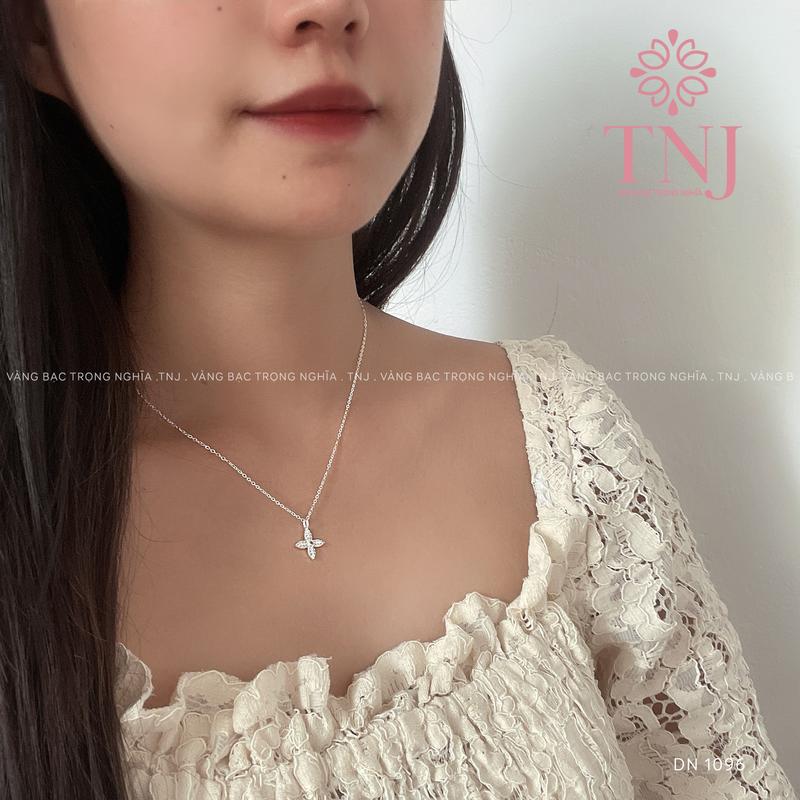 Product Introduction of Dây chuyền nữ BẠC TA S99 mặt hoa tử đinh hương, vòng cổ đeo hàng ngày, đi học, đi làm, đi chơi, quà tặng sinh nhật - DN 1096 2