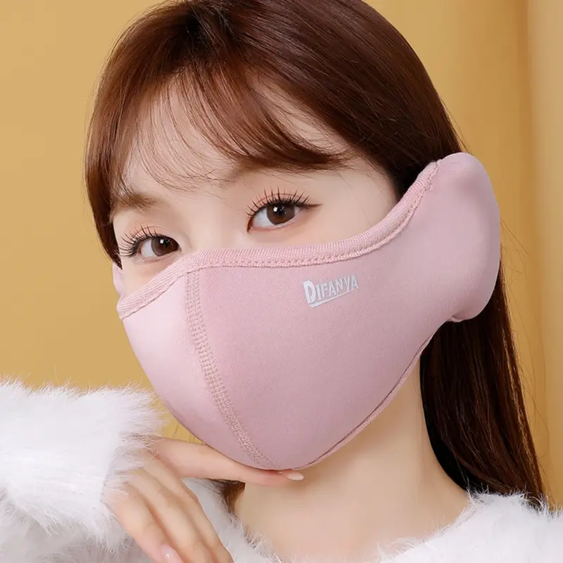 Mặt Nạ Bịt Tai Giữ Nhiệt Chống Gió, Hàng Mới Về, Lông Cừu Chống Mịn, Thoáng Khí, Chống Giọt Bắn, Thích Hợp Cho Mùa Đông, Chống Bụi, Kiểu Chụp Tai, Unisex 3