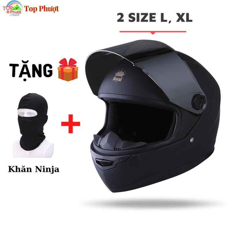 Mũ Bảo Hiểm Fullface Royal M136 Bảo Hành Chính Hãng 12 Tháng (Tặng Khăn Trùm Ninja) Helmet