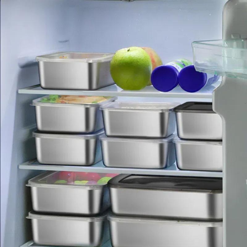 Product Introduction of Stainless Steel Food Storage Box, 3 Counts/set Food Storage Container with Lid, Food Storage Box for Home Kitchen Outdoor Picnic 2