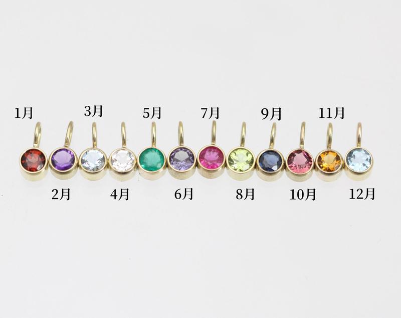 Product Introduction of European and American Color 12 Birthstone Pendant DIY Accessories Female Twelve Birthstones round Zircon Pendant Stainless Steel 5