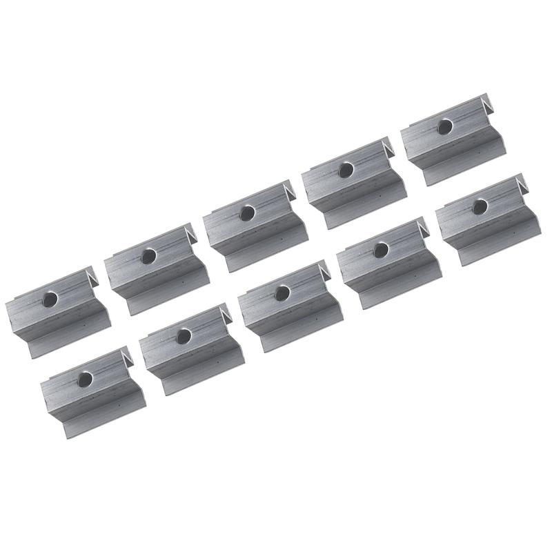 10Pcs Solar Middle Clamp PV For Frame Height 25-50MM Aluminum Alloy Solar Access 1