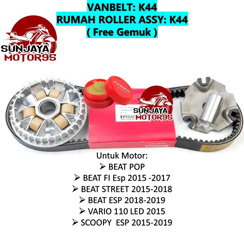Vanbelt SET Rumah Roller Beat Fi eSP - Vario 110 Led - Scoopy eSP - Beat POP - Beat Street ( khusus stater halus K44 ) Motor Motorcycle 0