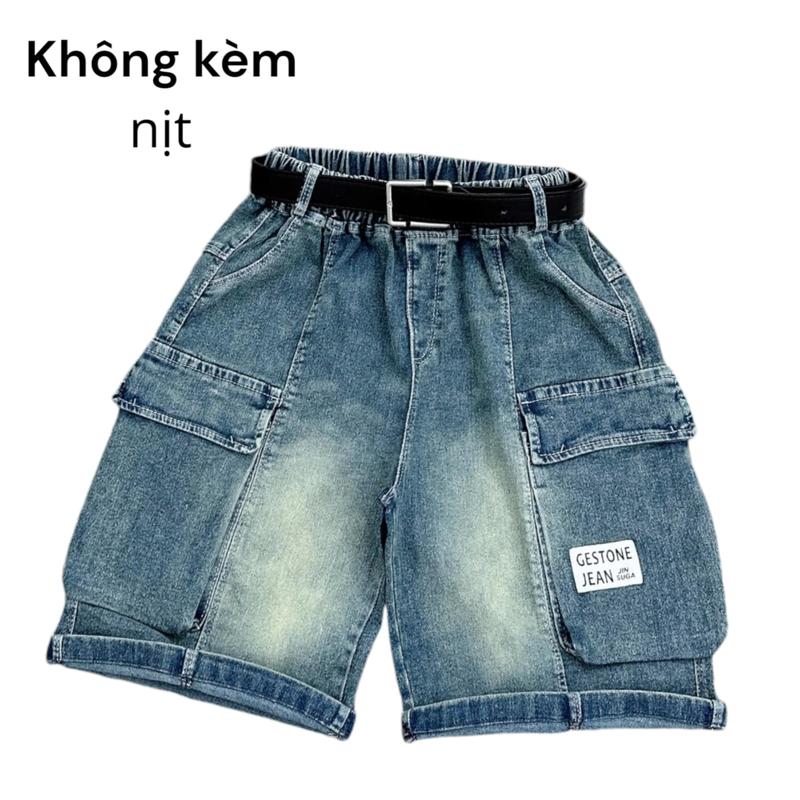 Quần ngố jean bé trai 28_50 kg ,chất co giãn, mềm 0