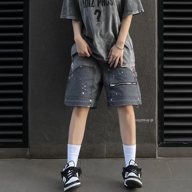 Quần Short CANVAS BLACK/GREY MIKENCO chính hãng Nam Menswear Jean Có Túi Pants 2