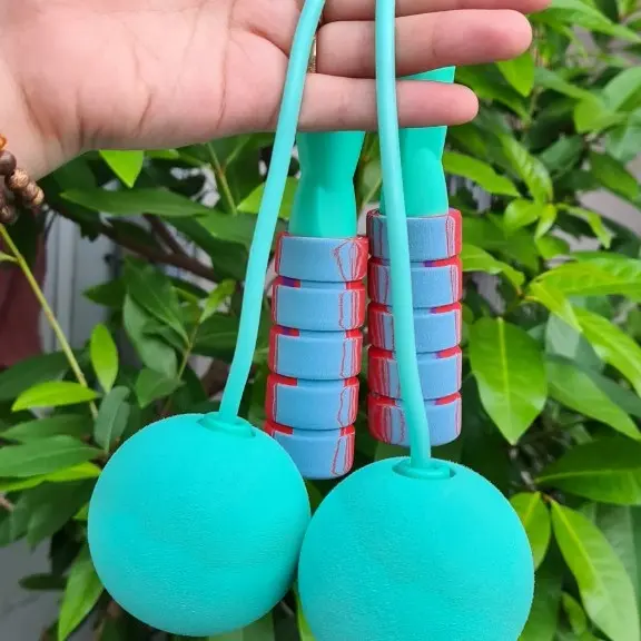 Nhảy dây không dây loại bóng lớn trong nhà sử dụng kép vòng bi nhảy dây cho người lớn học sinh và trẻ em thuận lợi nhay day dây nhảy  justfit 4