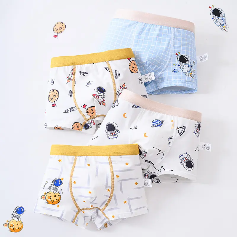 Dropshipping of Children's Underwear: Comfortable and Breathable Boys' Boxer and Brief Shorts, Suitable for Infant Boys, Young Children and Primary School-aged Boys