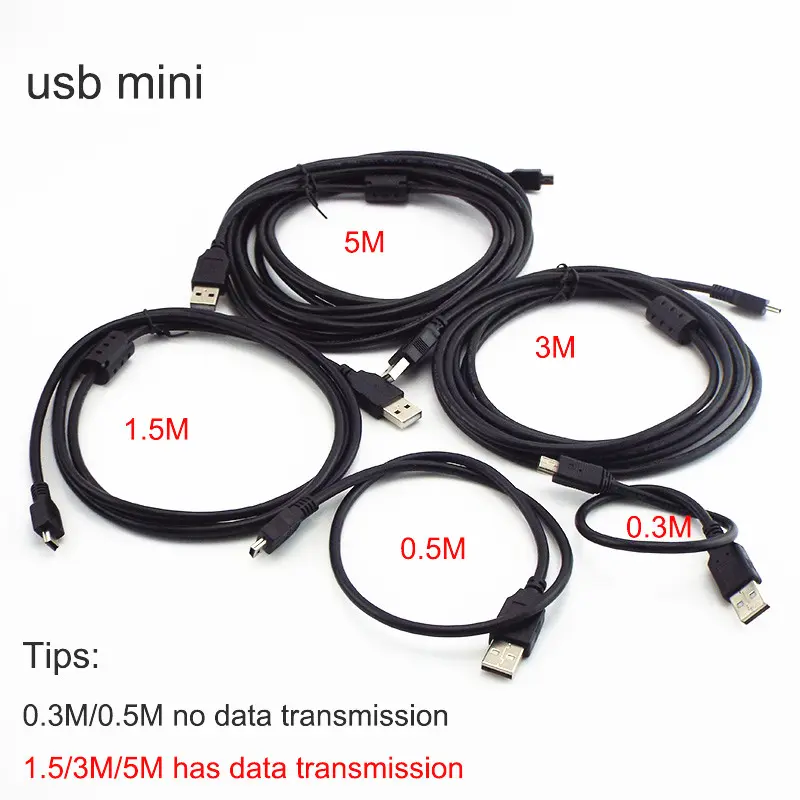 Mini USB Cable T-port mini USB Data Cable USB To USB Fast Charger ...