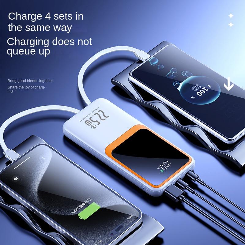 Sạc Dự Phòng, Dung Lượng Lớn 10000mAh, Hiển Thị Công Suất, Tích Hợp Cáp 1