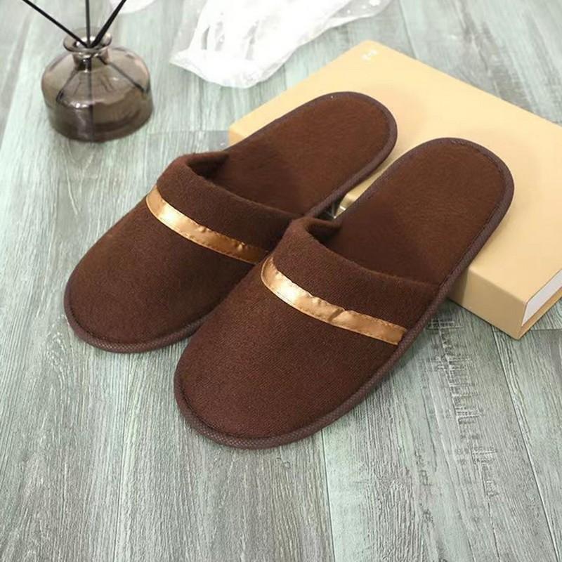 Product Introduction of Nonwoven Cotton Anti-Skid Slippers Tourist Household Disposable Slippers Solid Color Hotel Cotton Bottom Casual Breathable Slippers 17