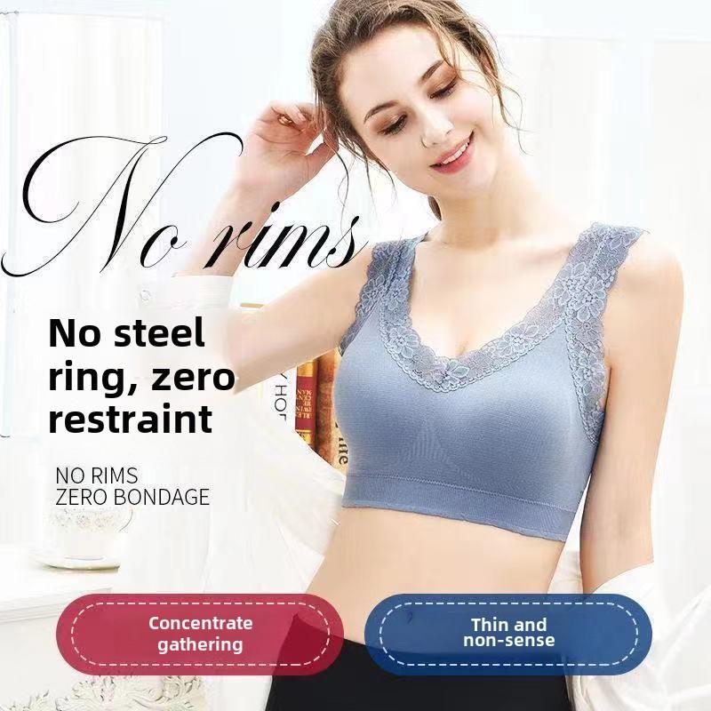 40kg-90kg Curve-Friendly Lace Bra - Sexy Back-Smoothing Tank with Wire-Free Contoured Lift, Breathable Mesh for Tropical Daily & Festival Glam 2