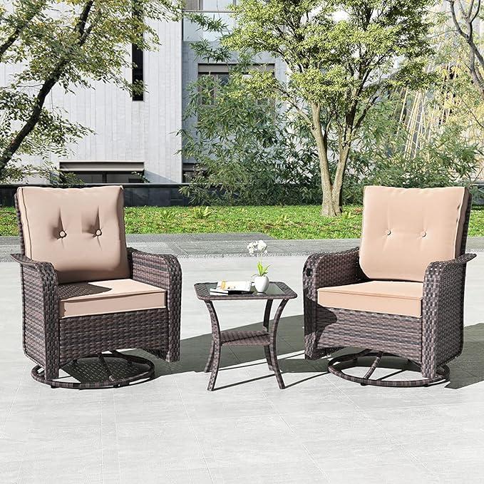 Rocking Chairs Oakmont Pc Swivel Glider Set MeetLeisure 3-Piece
