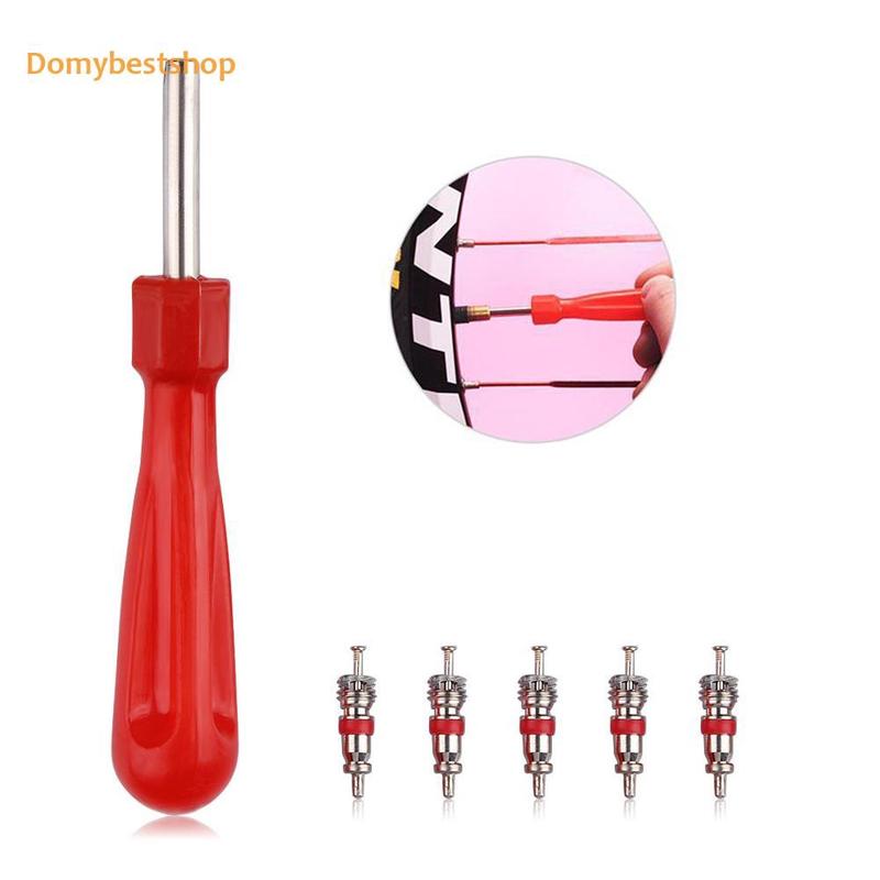 Db Useful✒5pcs Repair Tool set Valve Cores with Car Bicycle Tyre Tire Valve Core Remover 0