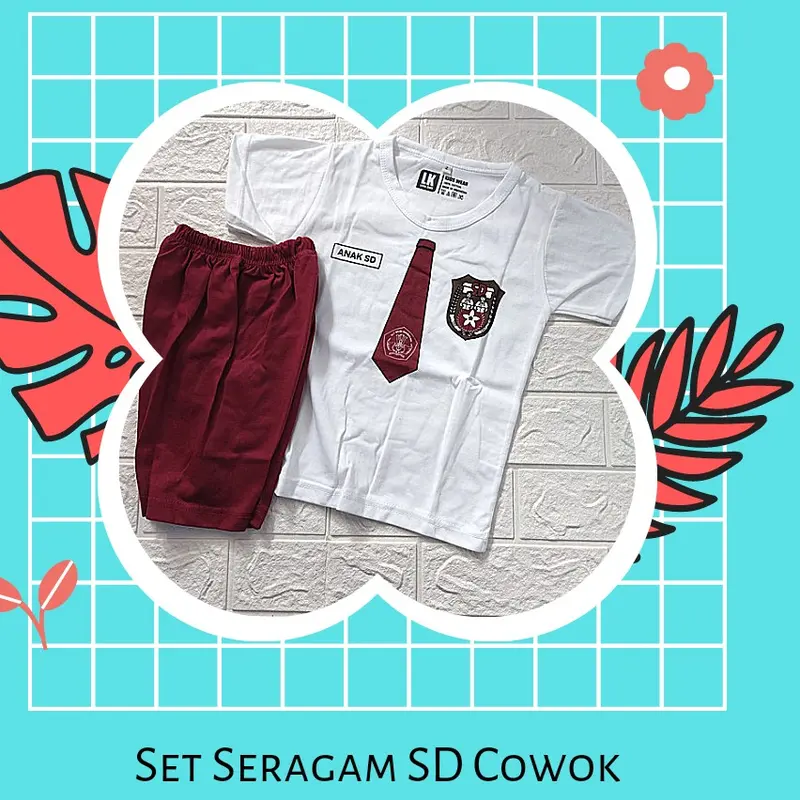 Setelan Seragam Sekolah Balita Bayi Cowok Ukuran 2-4 dengan Bahan Berkualitas Tinggi 0