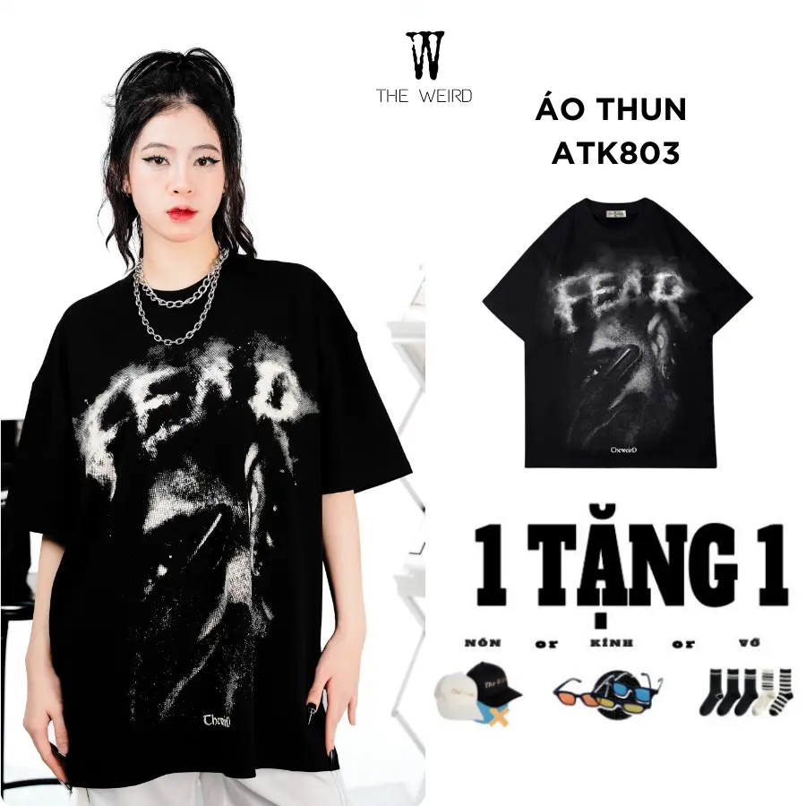 Áo thun The Weird Local Brand Unisex Form Rộng Oversize Tay Lỡ ATK893