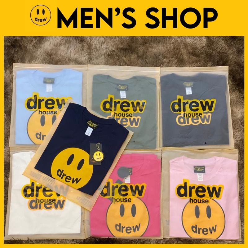 Product Introduction of Áo Thun Mặt Cười Cổ Tròn Drewww Nhiều màu HOT Trend Menswear Nam Top Jean Đen Menswear Đen Kem 14