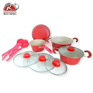 Cookware Panci Set 13 Pcs - Panci Sendok Spatula Set Tutup Kaca High Quality Anti Lengket
