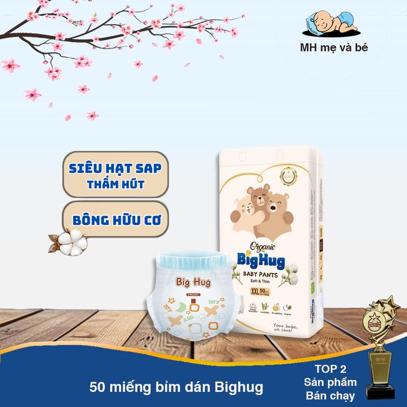 BIG HUG: 50 miếng. Tã Bỉm quần size M,L,XL,XXL,XXXL 50 miếng tã thoáng khí thoát ẩm tốt