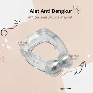 Alat Anti Dengkur Magnet Silikon Anti Ngorok Magnetic Noseclip Silicone Snoring Free Snoring Devise Penghilang Ngorok Penghilang Dengkur Anti snoring Snore Stopper Solution Nose Clip for Healthy Sleep Therapeutic Magnets Medical Aman Muka