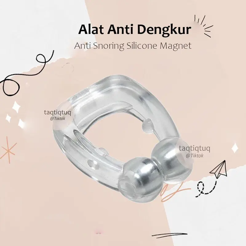 Alat Anti Dengkur Magnet Silikon Anti Ngorok Magnetic Noseclip Silicone Snoring Free Snoring Devise Penghilang Ngorok Penghilang Dengkur Anti snoring Snore Stopper Solution Nose Clip for Healthy Sleep Therapeutic Magnets Medical Aman Muka 0
