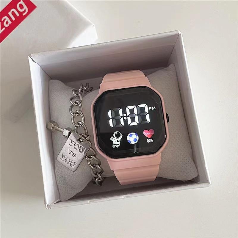 Đồng Hồ Thể Thao Unisex Cho Nam Và Nữ, Không Thấm Nước, Màu Macaroon Hàn Quốc, Cho Sinh Viên 3