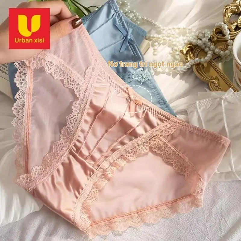 Đồ Lót Cổ Điển Kiểu Pháp Dành Cho Nữ, Thiết Kế Dễ Thương Và Gợi Cảm, Ren Cô Gái, Không Đường May, Cạp Thấp, Nhẹ Và Nhanh Khô, Quần Lót Đáy Quần Cotton Tinh Khiết Ngọt Ngào, Hàng Mới Về