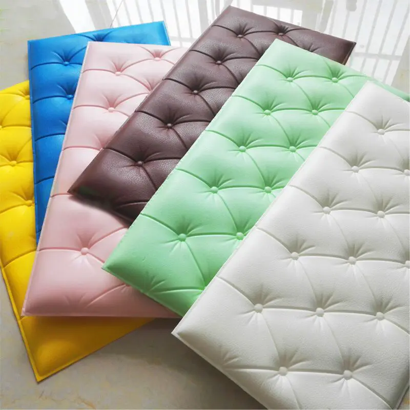 HL0206 Wallpaper 3D Foam Headboard Bed Wall Stiker Walpaper Foam Dekorasi Rumah Room 8