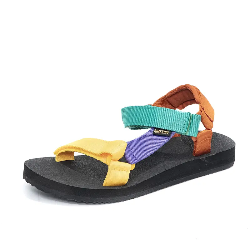 Summer new colorful flat sandals casual soft soled women beach shoes Footwear Girl Comfort