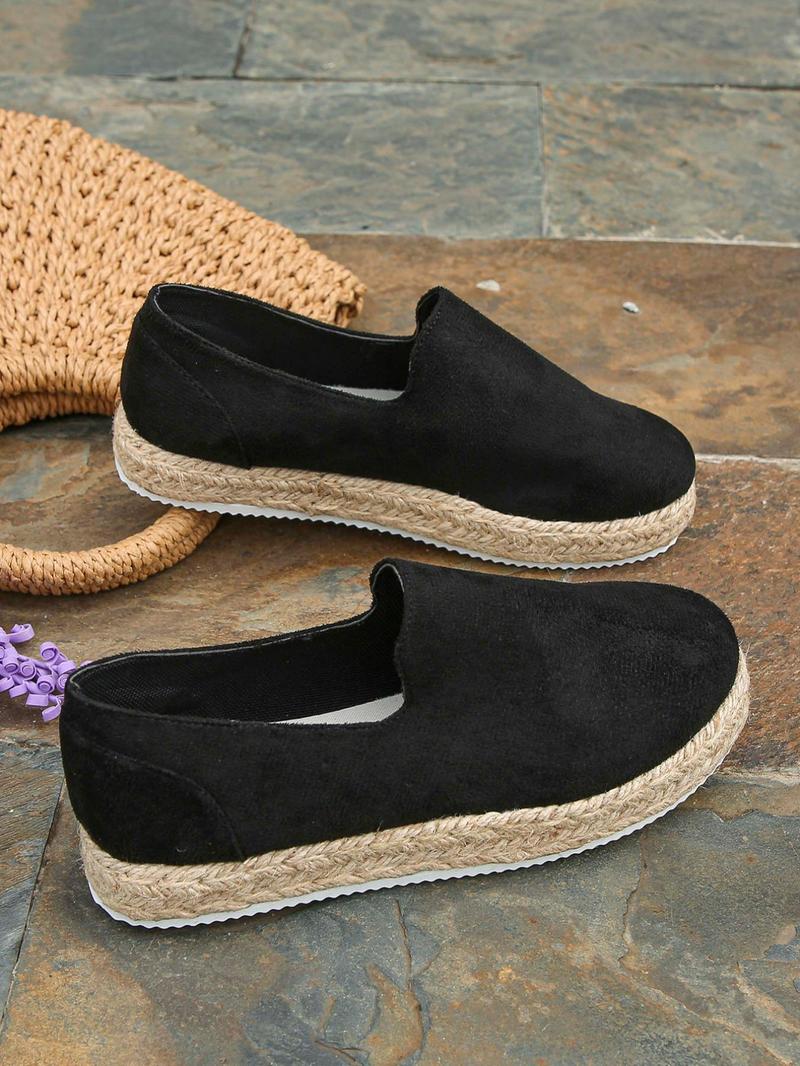Product Introduction of Women's Simple Comfortable Slip on Flatform Shoes, Casual Round Toe Shoes for Summer, Lightweight Breathable Shoes for Daily Wear 8