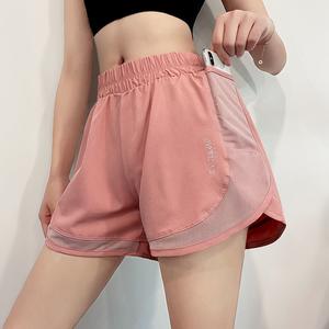 กางเกงกีฬาขาสั้น มาใหม่ สำหรับผู้หญิง บางและหลวม แห้งไว เหมาะสำหรับวิ่งโยคะ เอวสูง