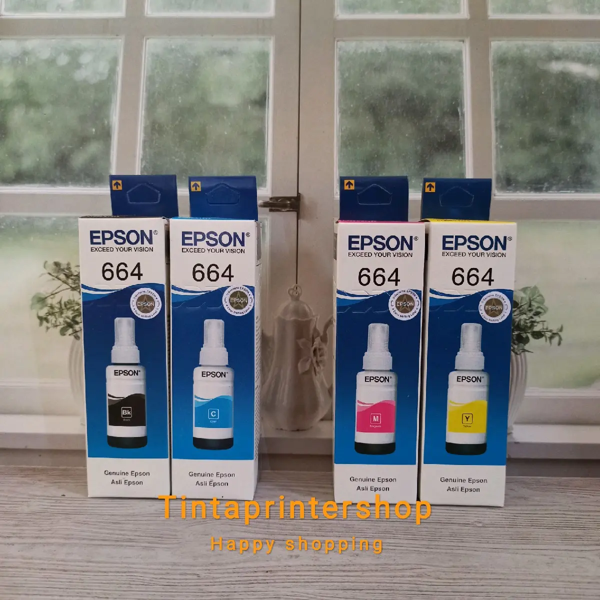 Tinta Epson 664 Original 1set / 4warna (Black, Cyan, Yellow, Magenta)