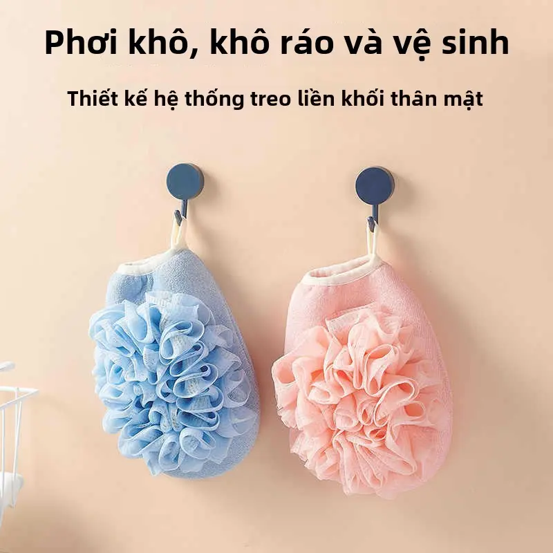 Khăn tắm và bọt biển tắm, Sử dụng kép, Sợi mềm và mịn, Máy chà lưng, Bọt biển tắm hai trong một 2